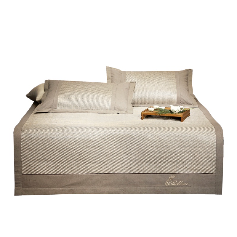 [专属定制]红豆家纺冰丝凉席三件套1.8m床双人折叠空调软席子1.5米