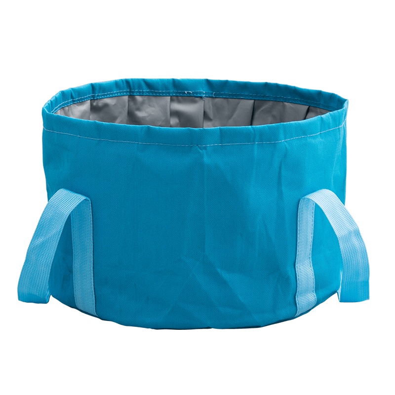 欧润哲 泡脚袋 便携式可折叠户外旅行足浴桶泡脚袋泡脚盆洗手桶水桶蓝色款