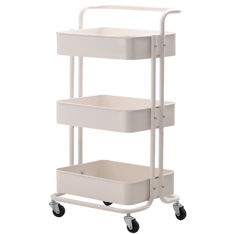 可折叠置物架厨房落地多层收纳架子新生儿置物车婴儿免安装小推车