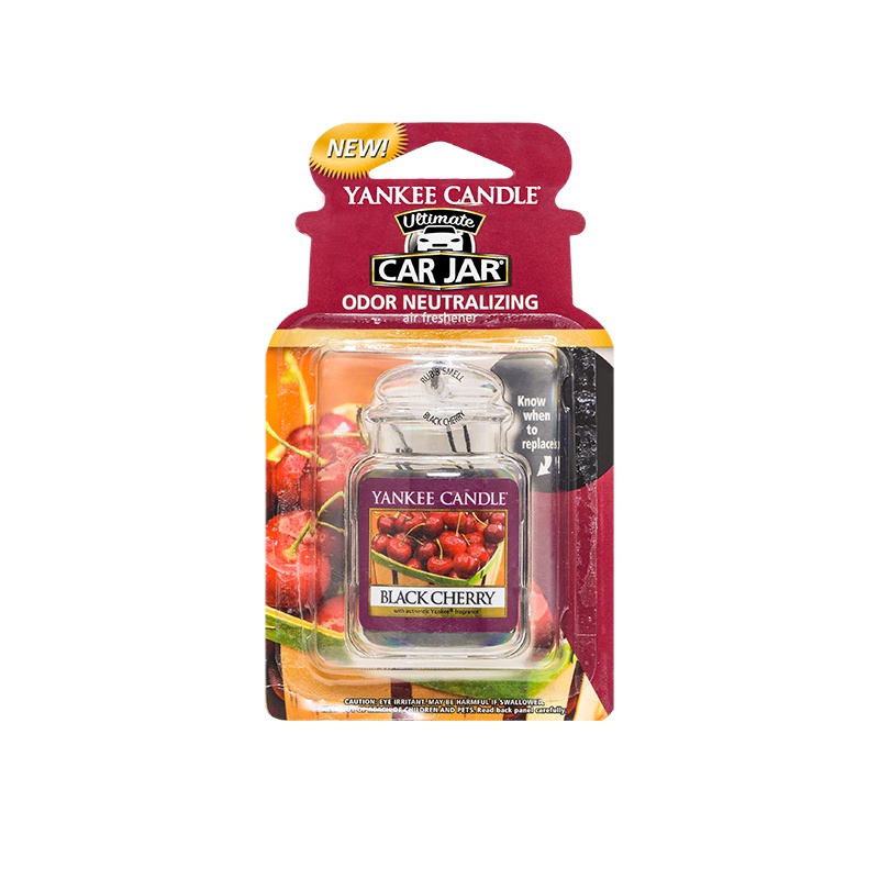 yankee candle扬基进口香薰固体车载挂饰香氛汽车香膏芳香车卡黑樱桃 净重30g