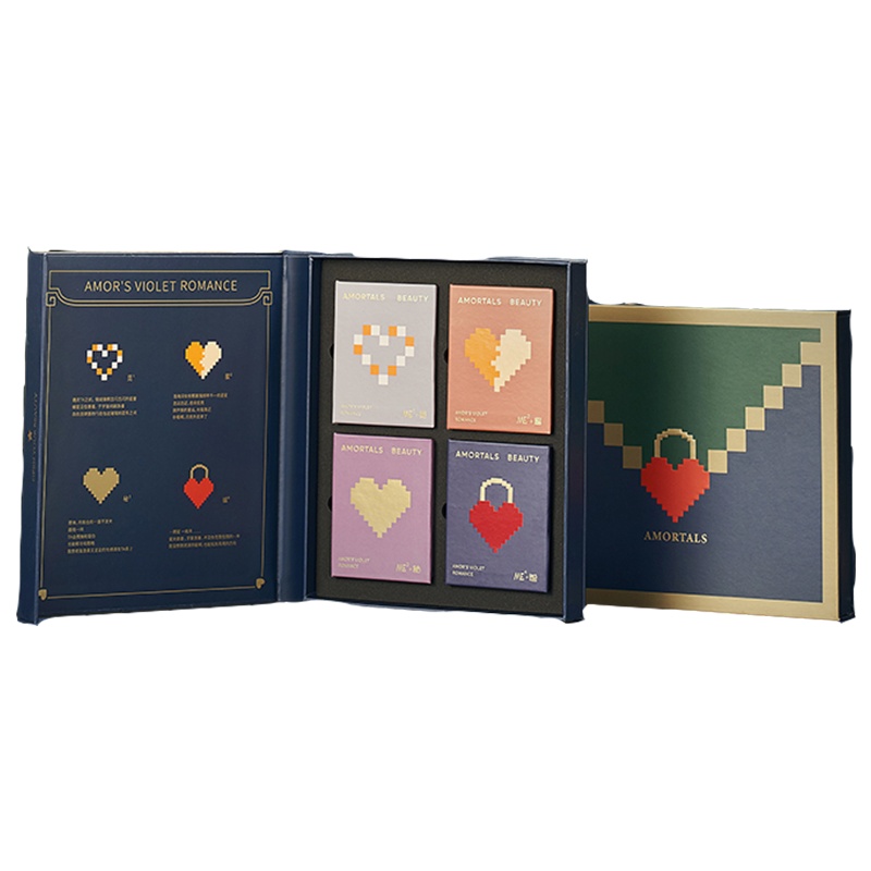 AMORTALS尔木萄萄色浪漫16色眼影盘套盒粉质丝滑细腻易上色显色好不飞粉ins超火网红色便携四盘装实用新年礼物