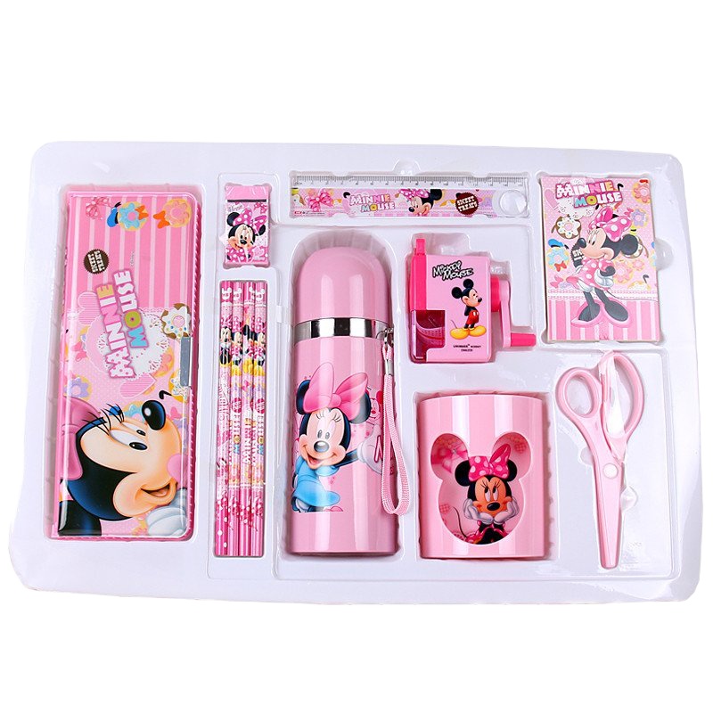 Disney迪士尼米奇文具礼品套装小学生文具礼盒儿童节生日礼物0009粉色