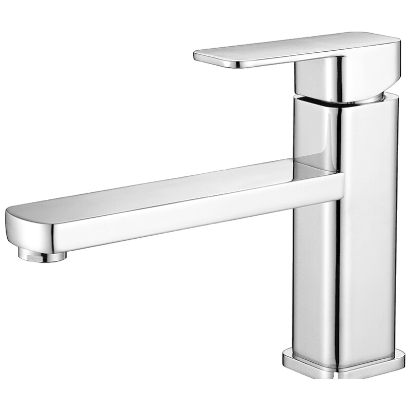 厨房卫浴 洗脸池水龙头台上盆冷热铜黑色款加高加长嘴洗脸盆洗手盆单孔面盆龙头安心抵