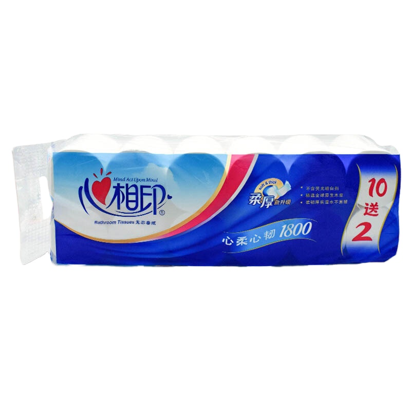 心相印心柔系列三层无芯卫生纸RW912 150克12粒装