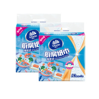 维达(Vinda)抽取式厨房用纸2层80抽*6包吸水吸油专用厨房纸巾抽纸(新旧包装交替发货)
