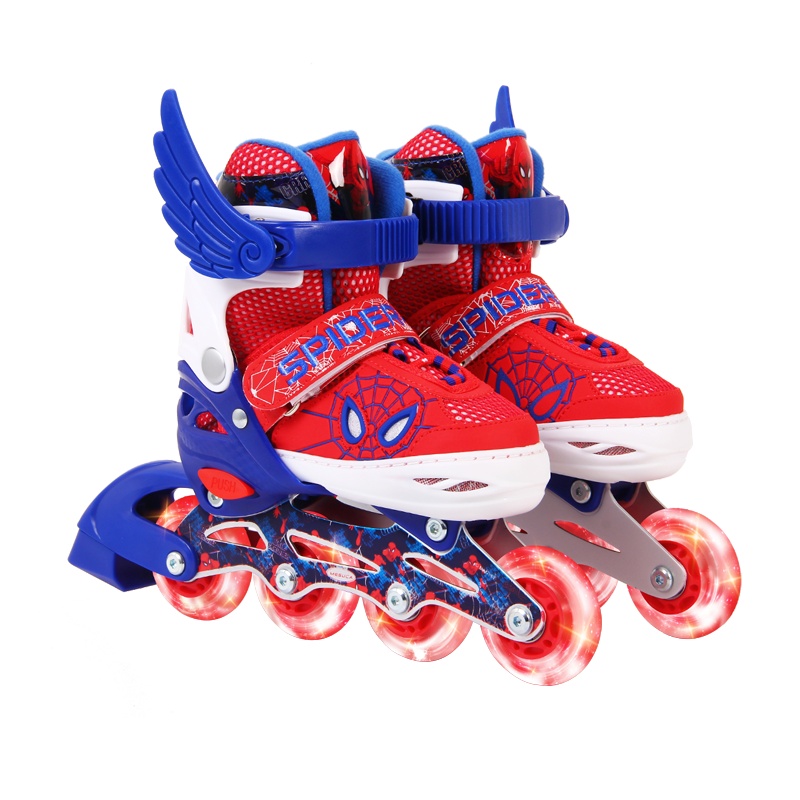 迪士尼溜冰鞋儿童全套装滑冰轮滑鞋旱冰可调中大童小孩男女初学者