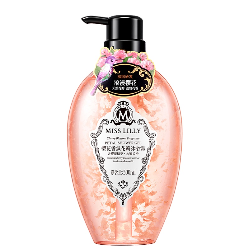 蜜斯莉樱花香氛花瓣沐浴露500ml