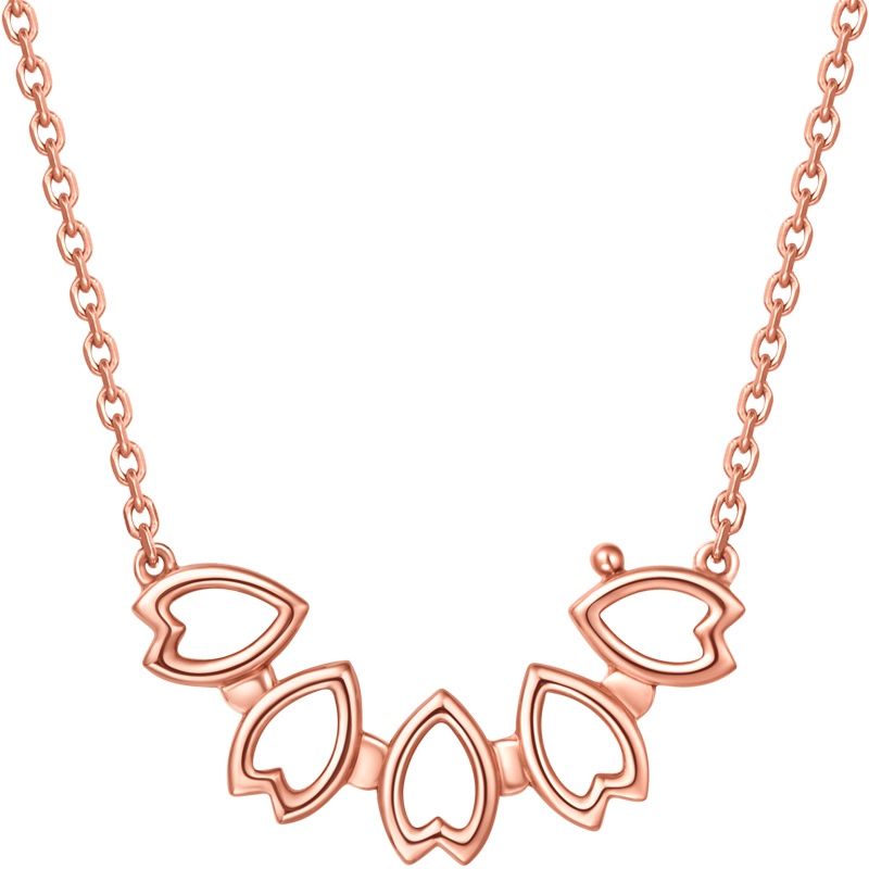 周大福Y时代x设计师前田武史设计款落英缤纷 樱花18K金项链E124798