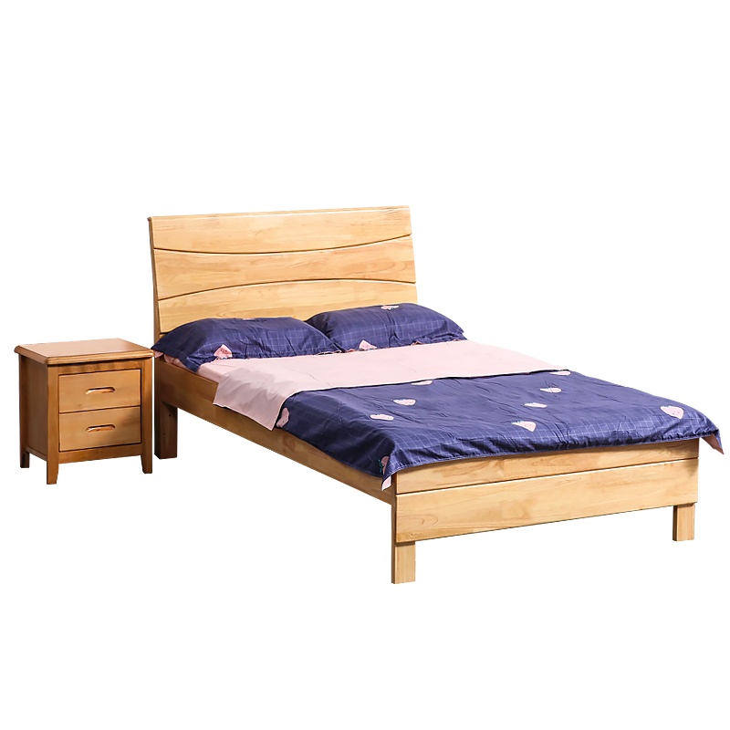 [红心家居]1.5米实木床双人床卧室家具组合简约现代中式