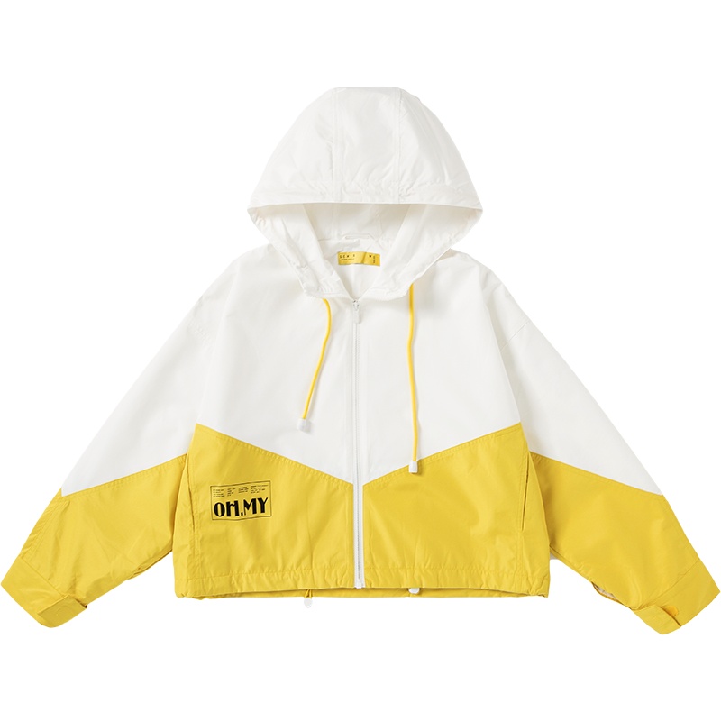 【纽约时装周秀款】森马OHMY校服元素撞色拼接夹克潮流女学生外套