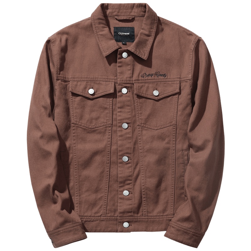 千纸鹤男装短款牛仔夹克男士2019春秋款翻领休闲纯棉外套潮30228