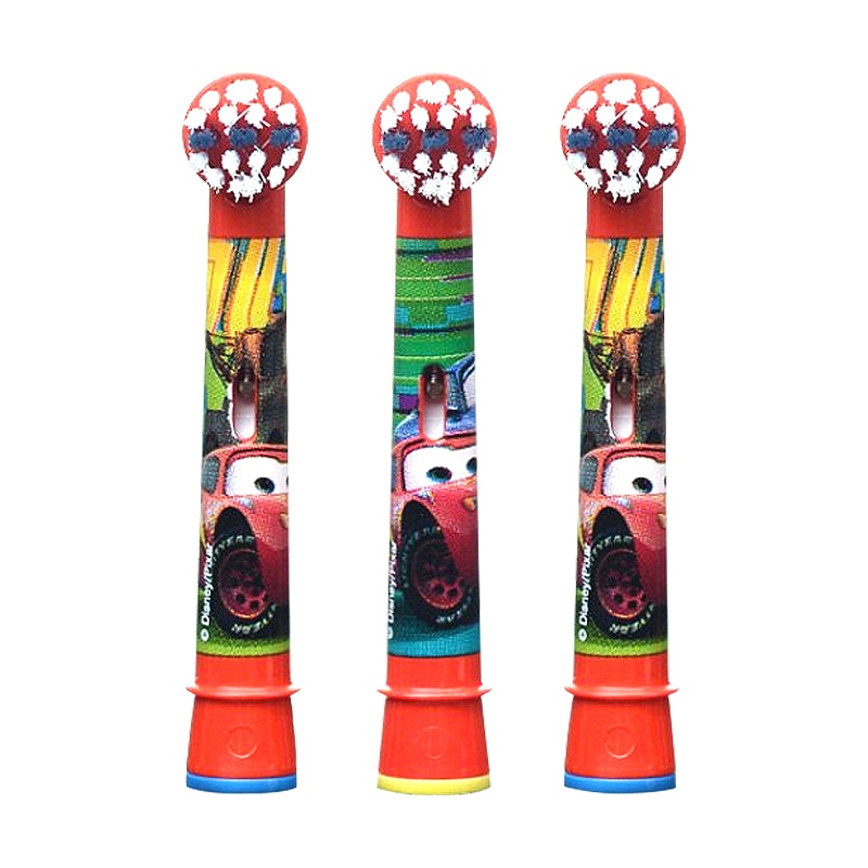 博朗欧乐B(Oralb)儿童电动牙刷头汽车总动员 3支装 适用D10,D12儿童电动牙刷EB10-3K 德国