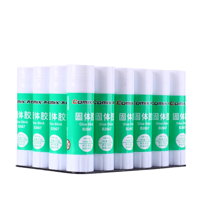 齐心 YC B2667胶棒固体胶强力21g学生手工美工高粘度透明固体胶 5只装
