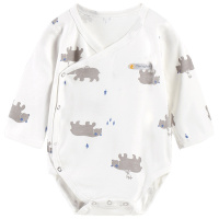 童泰TONGTAI婴幼儿纯棉内衣偏开包屁衣1-24个月宝宝长袖连体衣爬服婴幼儿通用90cm