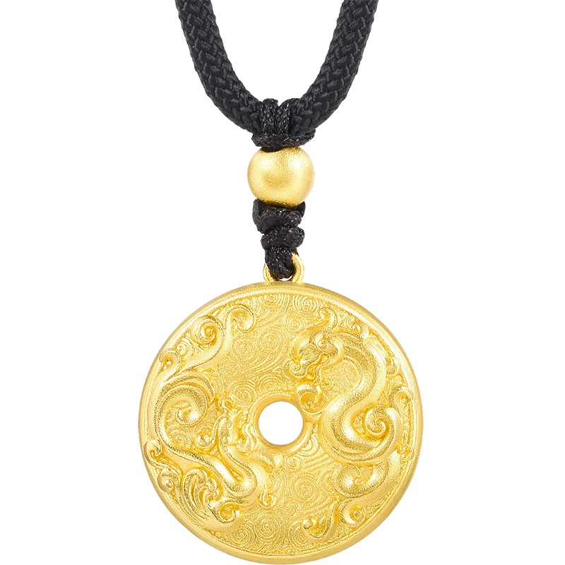 周生生(CHOW SANG SANG)金(足金)东方古祖古法金龙凤古钱项链90891N计价