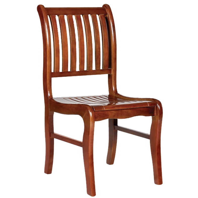 瑞丰杰-实木木皮会议椅办公椅镂空背板靠背胡桃色Y095