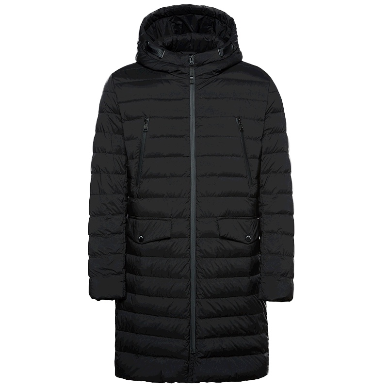 波司登轻薄款羽绒服男士中长款休闲连帽韩版潮外套