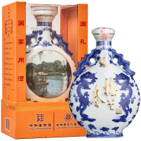 梅兰春 扁龙瓶42度扬州六景 500ml 双瓶装(送礼袋) 芝麻香型白酒 20年陈酿[单瓶装随机发货,不接受指定哪一景]