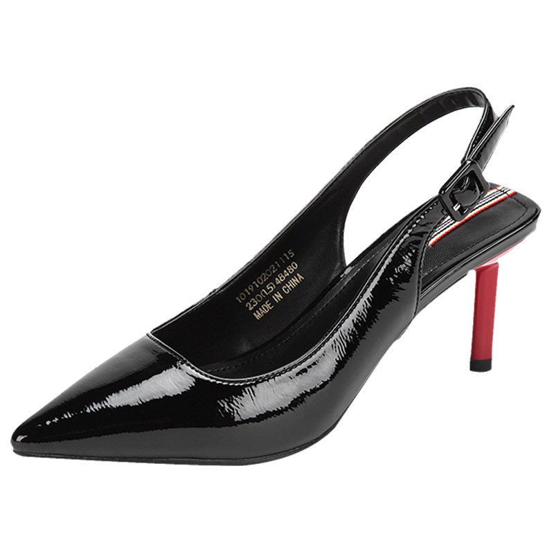 达芙妮新款女撞色性感高跟鞋