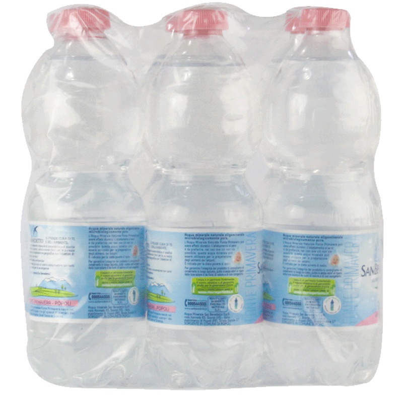 [产自意大利]圣碧涛(San Benedetto)天然矿泉水 500ml*6瓶 进口饮用水 矿物质水 意大利进口