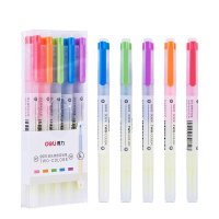 得力(deli) S619 荧光笔 5支装 颜色随机 混色装