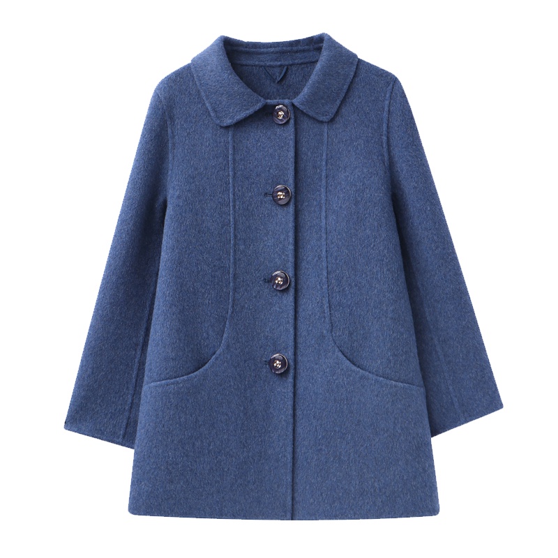 恒源祥女士毛呢大衣秋冬款双面呢羊毛大衣气质中年女装秋冬时尚毛呢外套