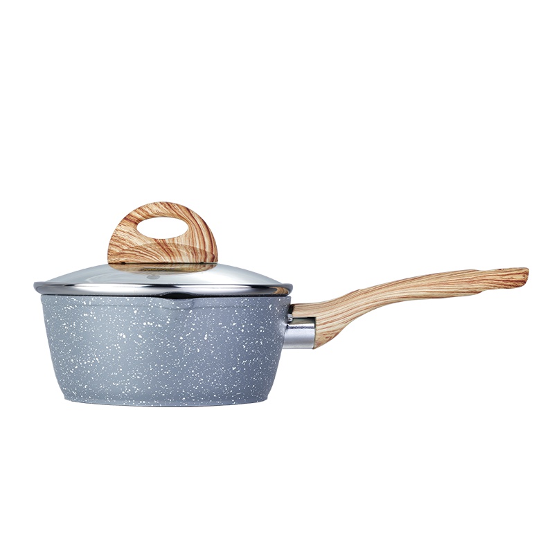 美食每刻麦饭石近无油烟不粘锅奶锅宝宝婴儿辅食锅家用锅煮粥热奶锅