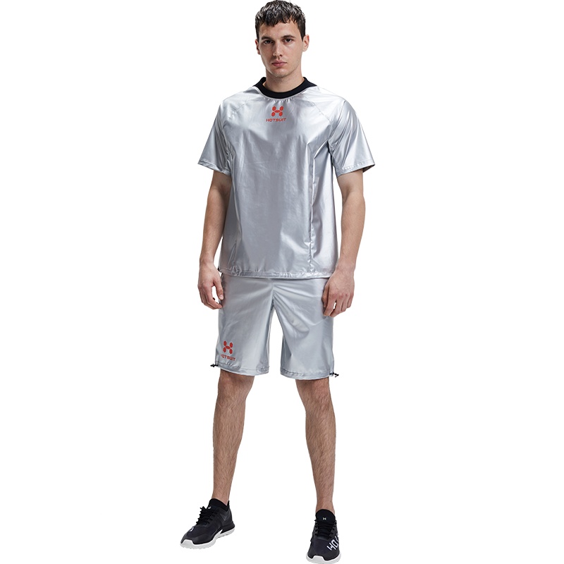 HOTSUIT银膜发汗服套装2020春季男士爆汗新品短袖健身套装