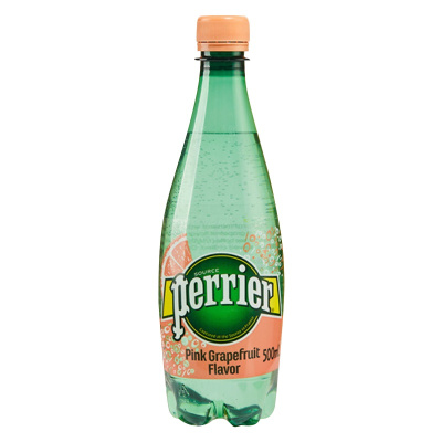 法国原装进口 巴黎水(Perrier)气泡矿泉水 西柚味含气天然矿泉水 500ml*24瓶整箱装 (新老包装交替发货)