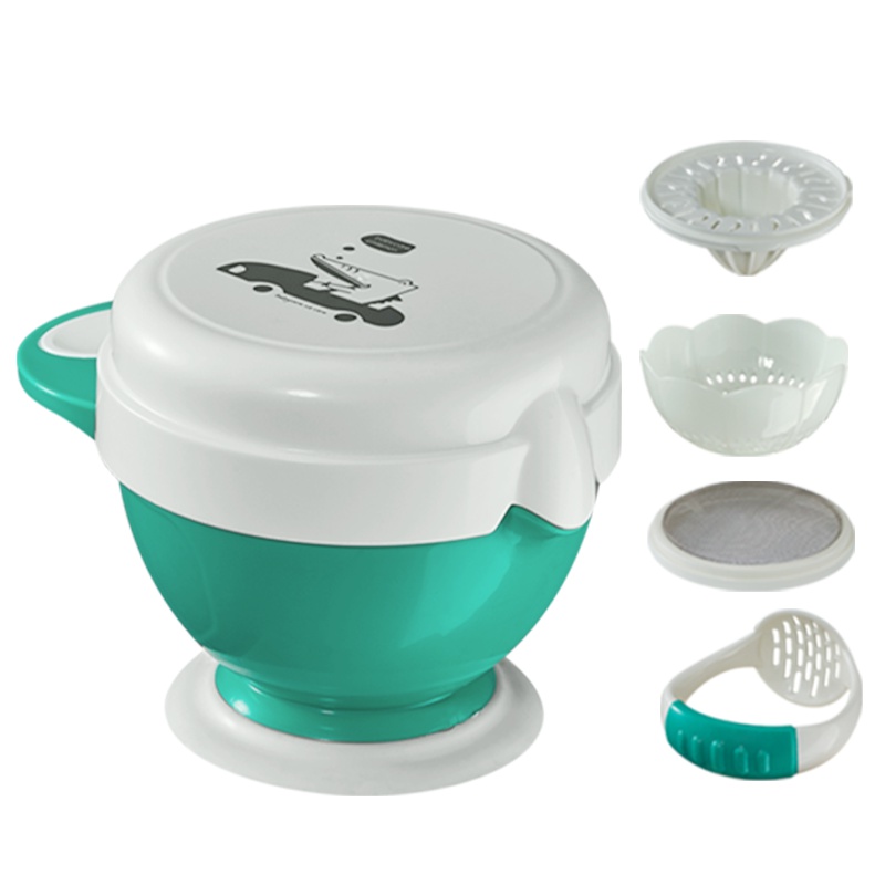 babycare 婴儿研磨碗辅食 工具宝宝辅食碗研磨器棒儿童餐具套装卡洛尔红2368