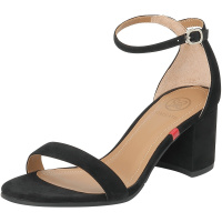 思加图2020夏季新款一字扣高跟羊绒皮革女皮凉鞋9E842BL0