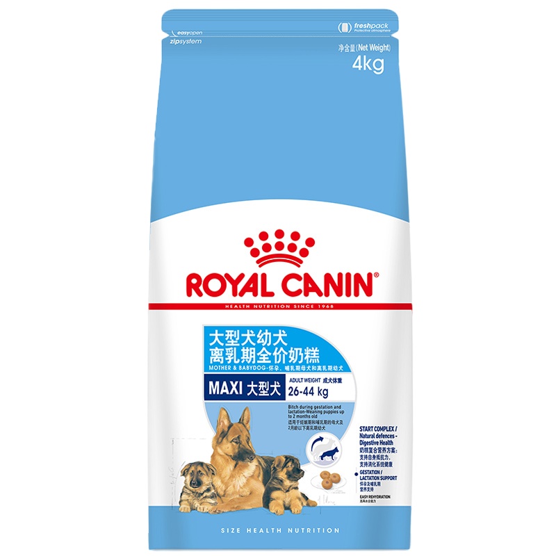 皇家(royal canin) 狗粮 大型犬奶糕 幼犬粮 MAS30 4kg 金毛拉布拉多阿拉斯加