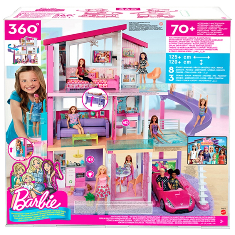 芭比新梦想豪宅 芭比娃娃 女孩玩具 礼物 FHY73