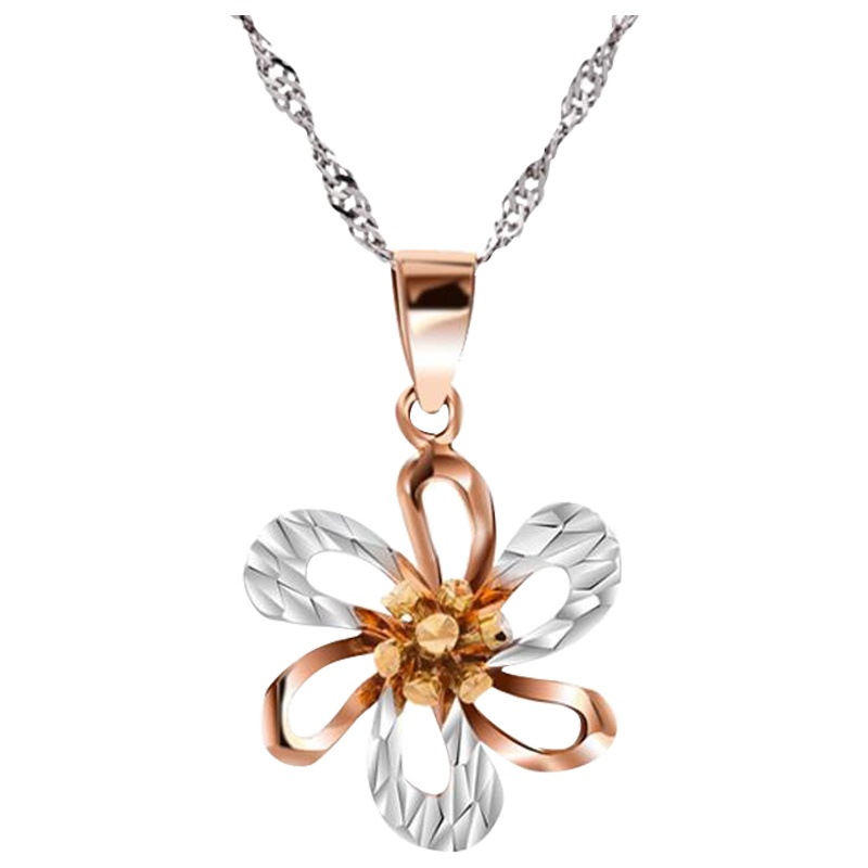 梦克拉 Mkela 18K金玫瑰金吊坠韩版时尚项坠 太阳花 花朵 吊坠 黄金 定价