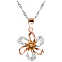 梦克拉 Mkela 18K金玫瑰金吊坠韩版时尚项坠 太阳花 花朵 吊坠 黄金 定价