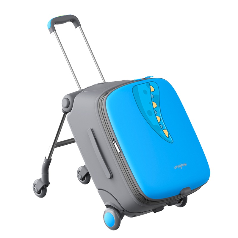 稚行 网红拉杆箱儿童可坐骑溜娃神车旅行箱20英寸|溜娃箱 酷蓝