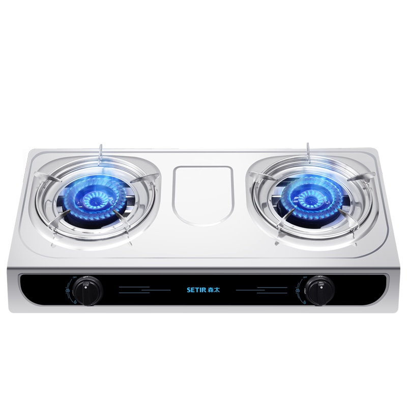 森太(SETIR)JZY-TA3 双灶家用燃气灶煤气灶不锈钢灶具 台式灶 童锁防误开安全[液化气款]