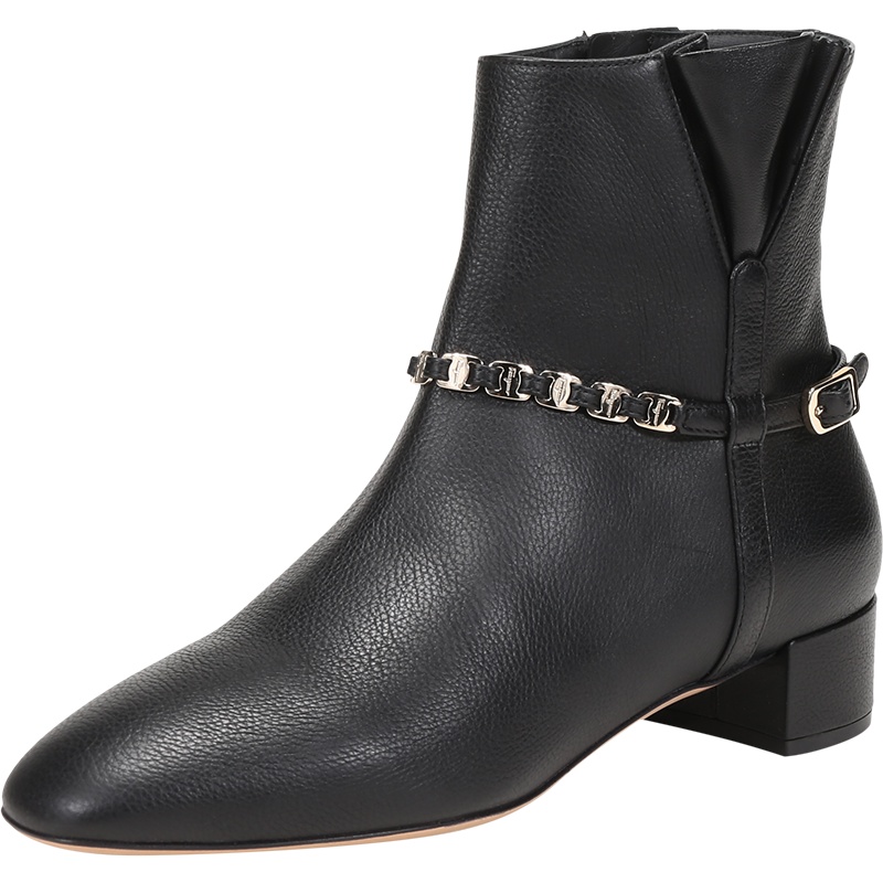 Salvatore Ferragamo 菲拉格慕 女士TINO系列牛皮靴子短靴 0733614