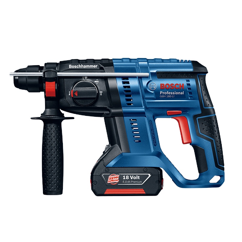 博世(BOSCH)GBH 180-Li 充电式电锤电钻冲击钻 锂电四坑电锤(18V双电版)专业级/
