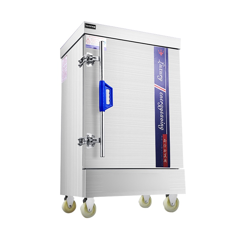 乐创(lecon) 蒸饭柜 LC-2K004 商用蒸饭柜 标准款12盘蒸包炉蒸饭柜 380V商业蒸饭车蒸饭机