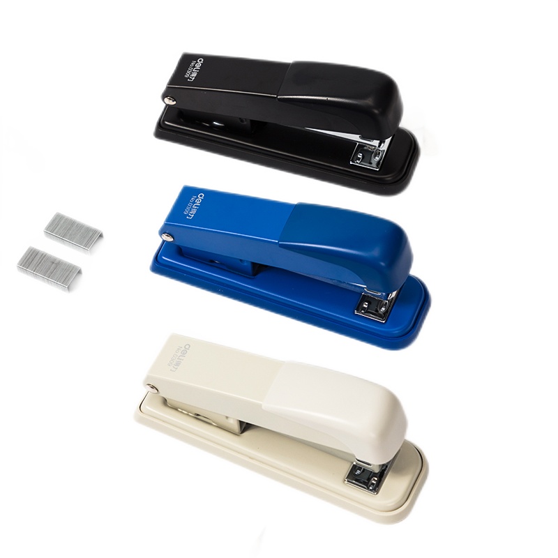 得力(deli)12#订书机小号加厚省力订书器小装订机订书器 颜色随机 0309