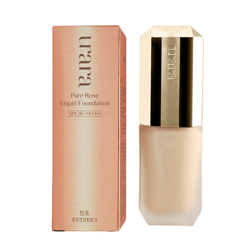 悠莱粉底液柔玫滢透PO10(嫩粉色)30ml保湿遮瑕裸妆持久底妆女官方旗舰店专柜正品