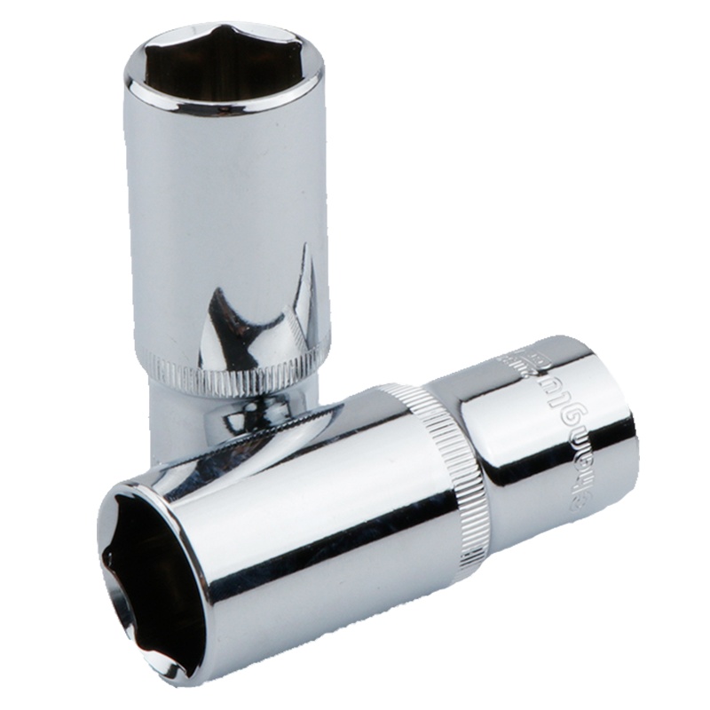 长鹿12.5mm大飞系列1/2寸大飞铬钒钢加长6角套筒头六角长套筒19mm