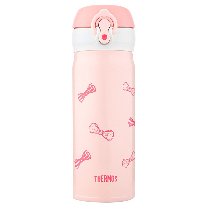 [洛丽塔的梦境]THERMOS膳魔師 轻量通用保温杯304不锈钢水杯JNL-402-PKW 400ML 粉色蝴蝶结