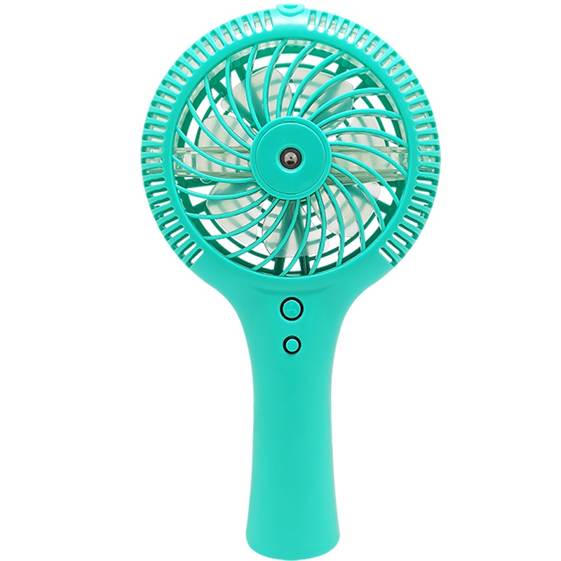 喷雾风扇便携式迷你清凉可充电手拿补水办公学生使用USB充电绿色1800mA