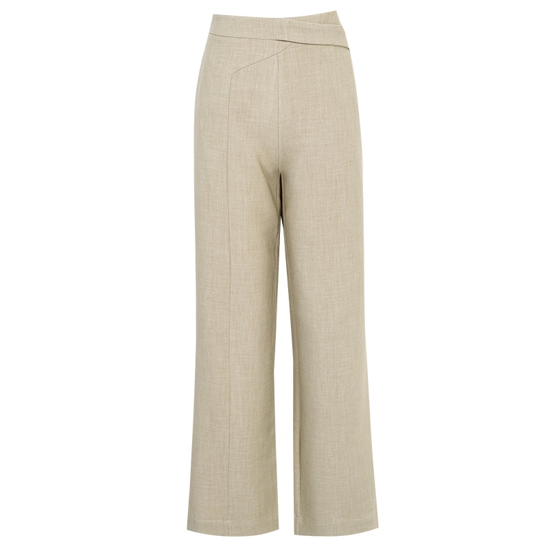 晚白2020冬季新品通勤纯色高腰百搭职业西裤休闲裤阔腿裤长裤女