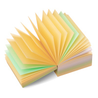 得力（deli）文具学生/办公400张彩色便签纸//留言备忘贴/记事贴 颜色随机 锦簇 21714