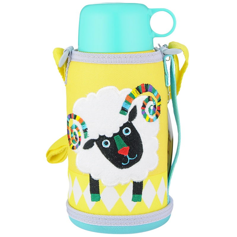 虎牌(tiger)保温杯 MBR-S06C 600ML 小绵羊Y 两用型儿童卡通保温杯 吸管/中栓两用 儿童时尚肩带款