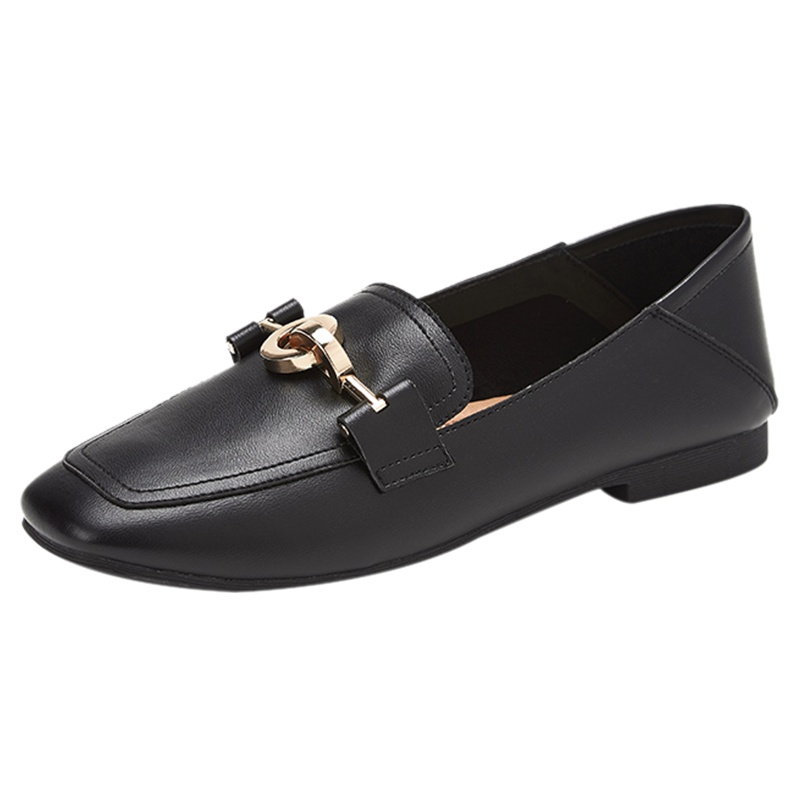 达芙妮秋新款可踩两穿休闲平底鞋