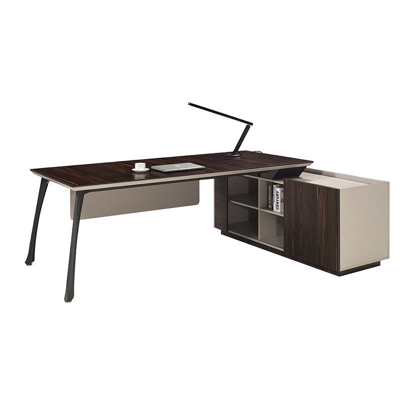 DYUANS 东原荷西胡桃系列2.4米办公桌行管桌A5624(右)